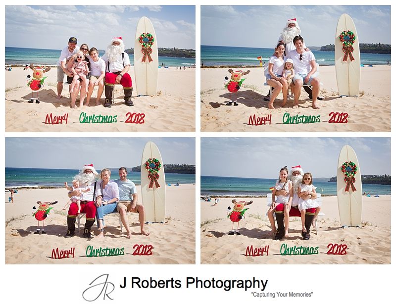 Aussie Santa Photos at Long Reef Beach Hot and Windy